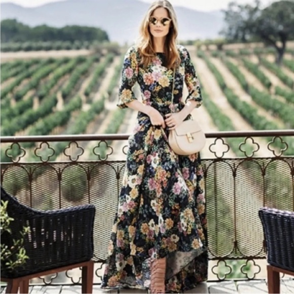 Yumi Kim Dresses & Skirts - Yumi Kim Anthopologie Woodstock Maxi Dress Wisteria Park Floral Print Multicolor